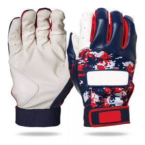 Guantes de Béisbol con Parche de Cuero Genuino en la Muñeca, Palma Acolchada Antideslizante y Dorso con Diseño Personalizado - Product Image 1