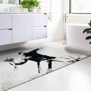 Banksy Flower Graffiti <b>Rug</b>, <b>Outdoor</b> <b>Rugs</b>, Printed <b>Rug</b>, Front Door <b>Rug</b>,Nonwoven Soft <b>Rug</b> - Product Image 4