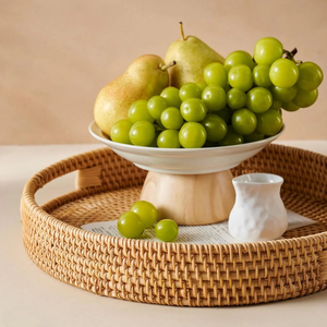 Rattan tray Natural and environmentally friendly <b>household</b> storage tray made in Vietnam Durable and beautiful Wholesale - Product Image 4