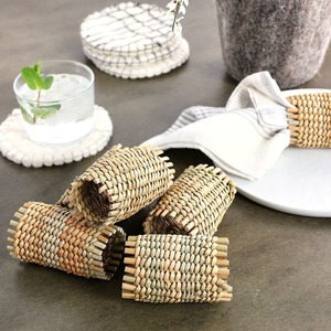 Unique seagrass straw napkin <b>rings</b> for anniversary dining setup hot selling seagrass napkins <b>ring</b> - Product Image 5