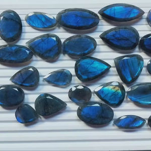 Wholesale Natural Labradorite Gemstone Lot Top Quality Blue Fire Hand-Polished Oval Cut Cabochon Mix Sized Labradorite Crystal - Product Image 1