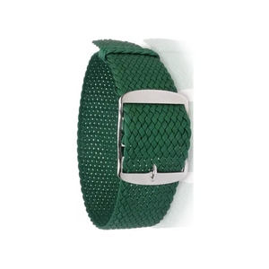 Bracelet de montre unisexe P10 en tissu Perlon vert élastique et imperméable avec boucle en acier inoxydable pour montre connectée - Pièces de montre - Product Image 1