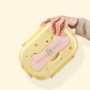 Boîte à lunch japonaise Dino 1000 ml en acier inoxydable isolé avec couvercle en plastique de haute qualité, pot alimentaire pour la conservation - Product Image 4