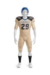 Uniformes de football américain sublimés personnalisés de haute qualité, ensembles respirants à séchage rapide entièrement personnalisables du Pakistan, conception OEM - Product Image 3