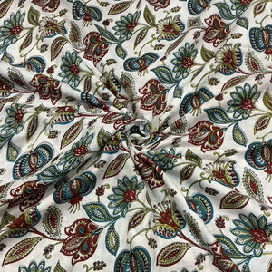 Telas de Algodón Orgánico Hechas a Mano con Estampado en Bloque, Estampados Tradicionales Indios, Bolsas de Algodón 100% Natural - Product Image 1