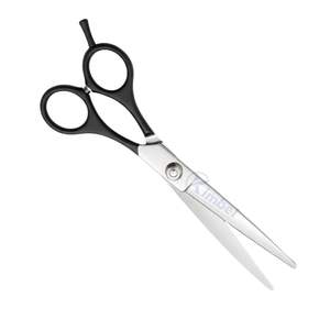 Tijeras de peluquero profesionales de acero inoxidable con mango negro personalizado Tijeras de corte de pelo de salón para estilistas - Product Image 4