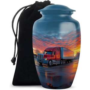 Urna conmemorativa personalizable hecha a mano con escena de festival de farol para urna de recuerdo de cenizas humanas para adultos de exportador indio - Product Image 1