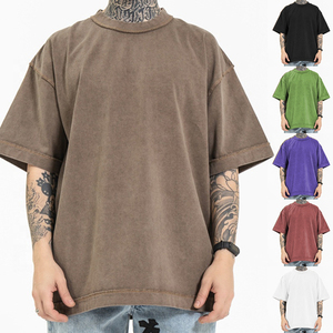 T-shirt vierge en gros personnalisé 100% coton impression logo pour hommes t-shirts unis meilleure qualité t-shirts décontractés hommes - Product Image 1