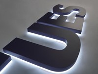 Letrero Luminoso Personalizado para Exteriores, Compatible con HomeKit, Impermeable, Acrílico, LED Blanco Regulable, Acero Inoxidable, para Empresas