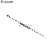Cure-oreille avec crochet 12 cm en acier inoxydable, outil d'élimination du cérumen, nettoyage profond des oreilles, extraction précise de la cire, instruments médicaux