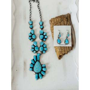 Conjunto de Collar de Plata de Ley y Turquesa Blue Ridge de Ella Peters para Regalo - Product Image 2