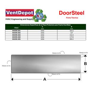 Placas de puerta de acero inoxidable 304 MXORE-004 40x7in Protectoras C.20 - Product Image 5