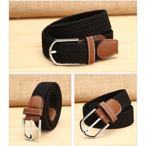 Cinturón Elástico Trenzado de Poliéster/Goma WELLWIN, con Hebilla de Aleación, Ajustable, para Hombre y Mujer, 40 Colores, Personalizable - Product Image 6