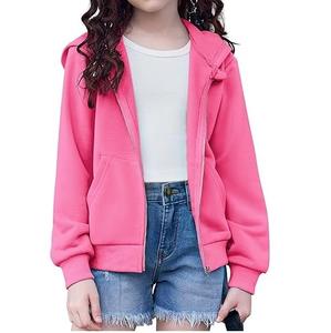 Custom Branded Logo Print Women's Winter Hoodies Zip Blank Fleece Sweat French Terry Pullover Hooded OEM Services <b>100</b>% Organic - Product Image 5