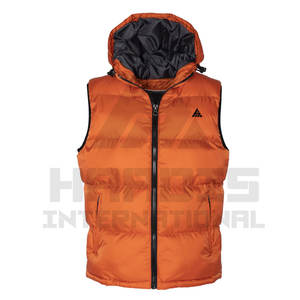 Qualité mode hiver porter vers le bas bouffant à capuche veste gilet demi sans manches veste pour hommes sans manches bouffantes vestes - Product Image 2