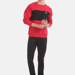 Sudaderas informales de algodón 100% para hombre de talla grande personalizadas, jersey de patrón sólido para invierno, diseño de contraste de Color - Product Image 2
