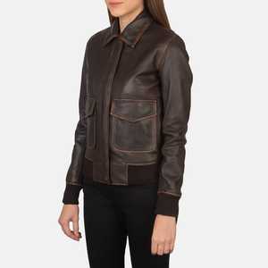 Vestes en similicuir à fermeture éclair pour femmes, vêtements de fête, streetwear, bombardier, moto, vestes en cuir, vente en gros de produits d'usine - Product Image 2