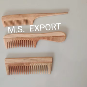 Peine de madera para el cabello para hombres y mujeres, peine de acabado natural para reducir la rotura del cabello, desenredar y promover la circulación del cuero cabelludo - Product Image 2