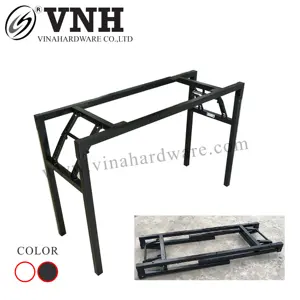 OEM Manufacturer And Wholesaler Funiture Parts Folding Table Frame With Black Power Coated From Viet Nam