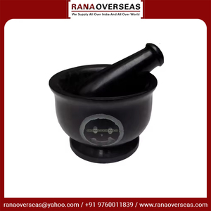 Mortier et pilon en stéatite de couleur noire en Smiley peint pour la médecine épices herbes à prix abordable - Product Image 4