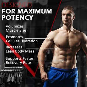 Creatine monohydrate עבור כוח כוח מסה כוח, פעילות גופנית דחיפה ביצועים להגביר את ייצור atp עבור אינטנסיבי - Product Image 4