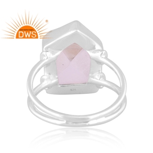 Square Cut Clear Crystal <b>Quartz</b> Gemstone <b>Ring</b> Wholesale 925 Sterling Silver Stackable <b>Ring</b> For Womens Jewelry - Product Image 4
