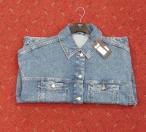 Veste en jean réversible matelassée en coton tissé sur mesure, de haute qualité, tendance, écologique, à manches longues, à bouton unique, pour femme, hiver - Product Image 5