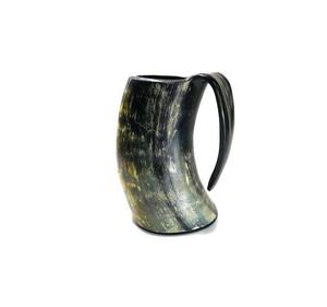 Tazas de Cuerno Vikingo Auténticas, Pulimentadas, Ligeras, Estilo Vintage Personalizado, Capacidad de 400 ml, Aptas para Lavavajillas y Microondas, Diseño de Estrella, Regalo - Product Image 1