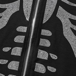 Nouveauté 2026 – Sweat à capuche streetwear hiver homme/femme avec strass, doux, épais, en polaire, personnalisable sur le devant, 100 % bambou - Product Image 2