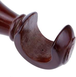 Juego de 2 uds de soportes para Barra de cortina, soportes de madera, ganchos para ventana para barra de cortina, 2,9 cm/1,1 pulgadas de diámetro, rojo y marrón - Product Image 5