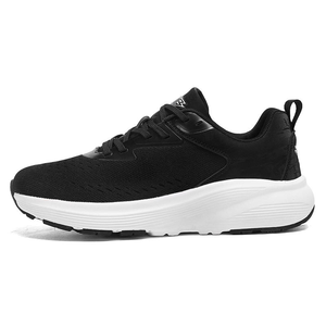 Zapatillas de malla negras al por mayor de China 2025, estilo casual, con parte superior de punto personalizada de fábrica, para hombre y mujer - Product Image 1