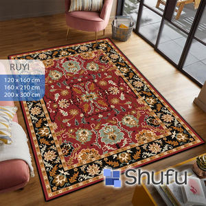 Alfombra Moderna de Franela Shufu, Lavable a Máquina, Antideslizante, de Goma Termoplástica, Antialérgica, con Patrón Abstracto, Juego de Alfombras de Área Mediana - Product Image 1