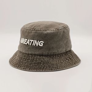 Sombreros de Pescador de Algodón con Logotipo Personalizado al por Mayor, Diseña Tu Propio Sombrero de Pescador con Bordado, Protección Solar, para las 4 Estaciones, Bordado 3D - Product Image 2