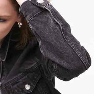 Veste en jean décontractée personnalisée pour femmes grandes tailles, style camionneur, 100% coton, vente en gros usine - Product Image 5