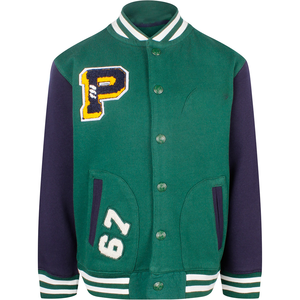 Chaqueta universitaria de estilo callejero para mujer, abrigo de invierno verde de alta calidad con cuello levantado, cierre de botón de cuerno, servicio OEM personalizado - Product Image 1