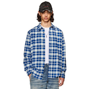 Camisas de Franela Personalizadas para Hombre, Estilo Casual, Holgadas, con Bolsillo con Logotipo, a Cuadros, Elegantes, de Manga Larga, Ligeras - Product Image 3