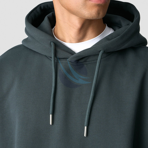 High Quality Custom Logo Label 500gsm Heavyweight Pullover <b>Hoodies</b> Polyester/Cotton Fleece Regular Fit <b>Men's</b> Winter Hoodie - Product Image 4