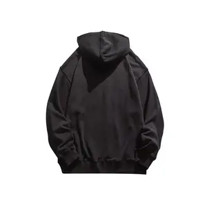 Sweat-shirts à capuche unisexes en molleton de polyester et coton, personnalisables avec logo brodé, pour homme, automne, haute qualité, vente en gros - Product Image 5