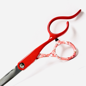 Tijeras Profesionales Personalizables de 6.25 Pulgadas con Filo Recto, Mango Ergonómico para Diestros, Rojo Brillante de Dos Tonos - Product Image 3