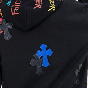 Sudadera con Capucha de Invierno 100% Algodón con Bordado de Parche Personalizado, Patrón de Letras, Tela Gruesa de Gran Tamaño para Suministro al por Mayor OEM - Product Image 5