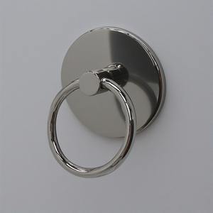 Elegant Metal <b>Towel</b> Holder With Matte Silver Patina Surface Artisan Craft Designed For Decorative Interiors - Product Image 3