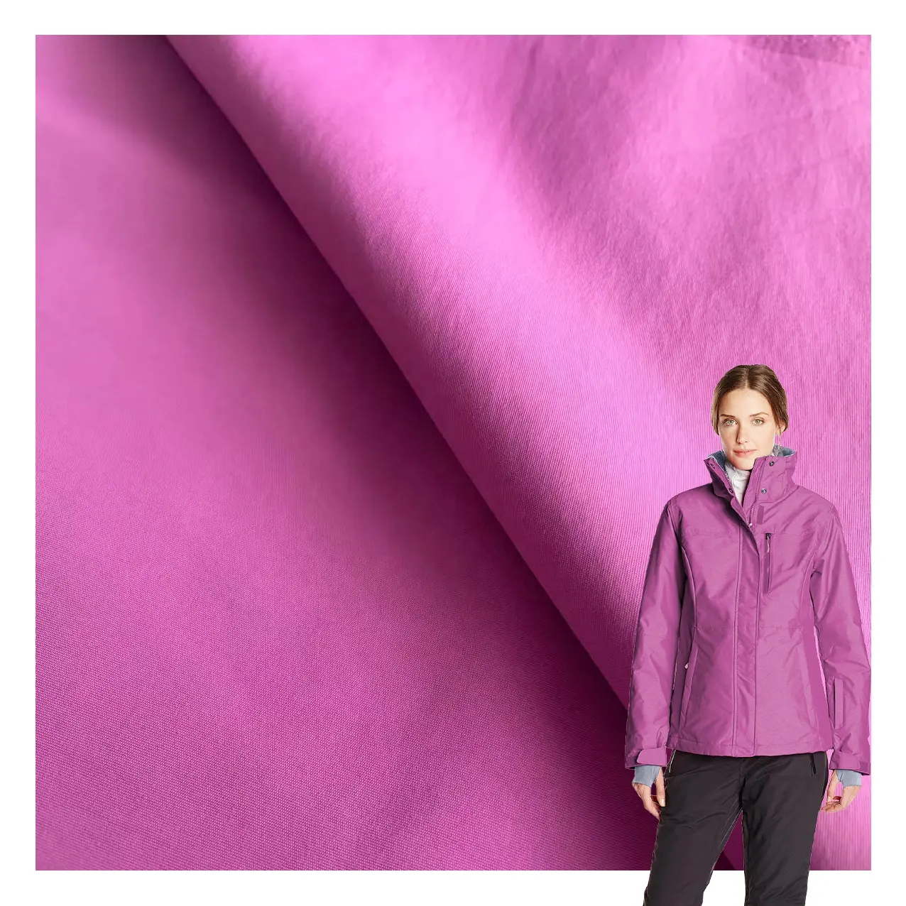 Taslan in Nylon 100% Taslon tessuto 70D * 160D Anti-Pilling impermeabile per giacca tuta da arrampicata