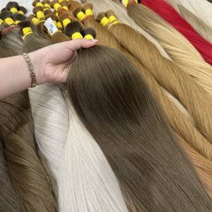 COULEUR ROUGE FRAÎCHE QUALITÉ SUPÉRIEURE EXTENSIONS DE CHEVEUX HUMAINS RUSSES ÉPAISSES ET COMPLÈTES - Product Image 6