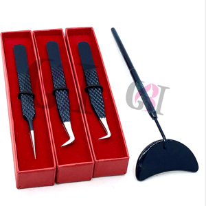 แหนบต่อขนตาตรง75และ90องศาเคลือบพลังงานเที่ยงคืนพร้อมโลโก้ปรับแต่งได้ - Product Image 1