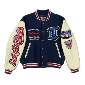 Top Tendance Conception Personnalisée Hommes Femmes Toile Varsity Vestes Bouton Décoration High Street Style Avant Hiver Vente En Ligne Bas - Product Image 5