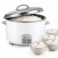 Vente flash - Cuiseur à riz électrique en acier inoxydable grande capacité avec fonction de maintien au chaud pour restaurant, hôtel, buffet, salle à manger