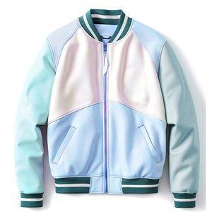 MOVA TEXTILE OEM Services Chaqueta universitaria de piel de oveja genuina para hombre de alta calidad Chaqueta de béisbol Letterman de invierno popular - Product Image 1