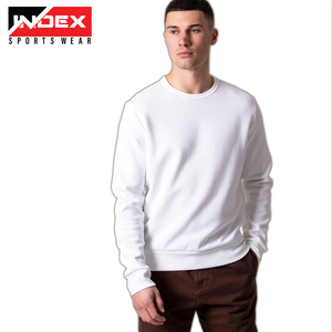 Sudadera de Cuello Redondo Blanca para Hombre, Marca INDEX SPORTSWEAR, Corte Regular, Color Sólido, Tejido de Punto, Estilo Casual para Otoño - Product Image 3