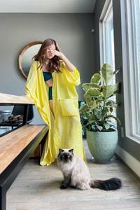 Mono ligero informal de verano transpirable y fácil de usar con cuello en V para mujer al mejor precio - Product Image 2