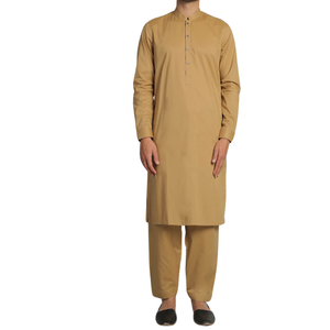 Ensembles Shalwar Kameez pour hommes pakistanais de haute qualité, décontractés pour l'été, 100% coton, séchage rapide, tricotés, légers, grandes tailles, toutes les couleurs - Product Image 3